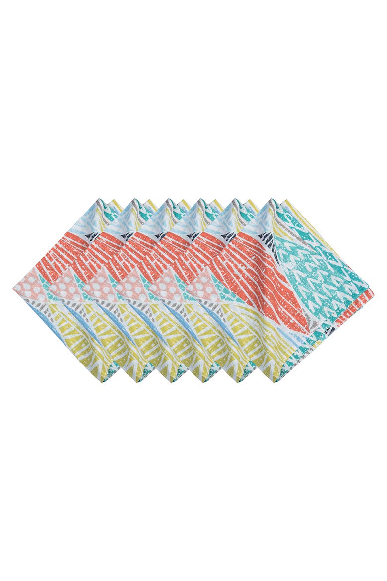 Surfside Sound Cotton Napkins Set of 6 - Nautical Beach, Main, color, Blue