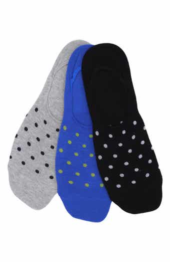 Lorenzo Uomo 3-Pack Polka Dot No-Show Socks