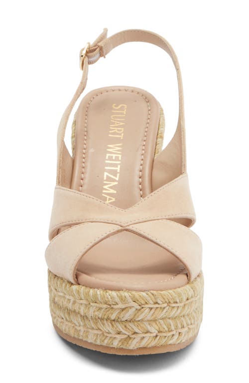 Stuart Weitzman Carmen Espadrille Wedge Sandal In Brown