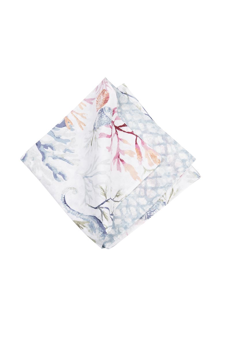 Nori Coral Cloth Napkin Set of 6, Alternate, color, Blue