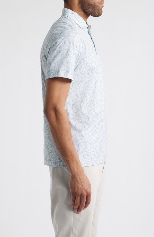 Bugatchi Victor Ooohcotton® Feather Print Polo In Mint