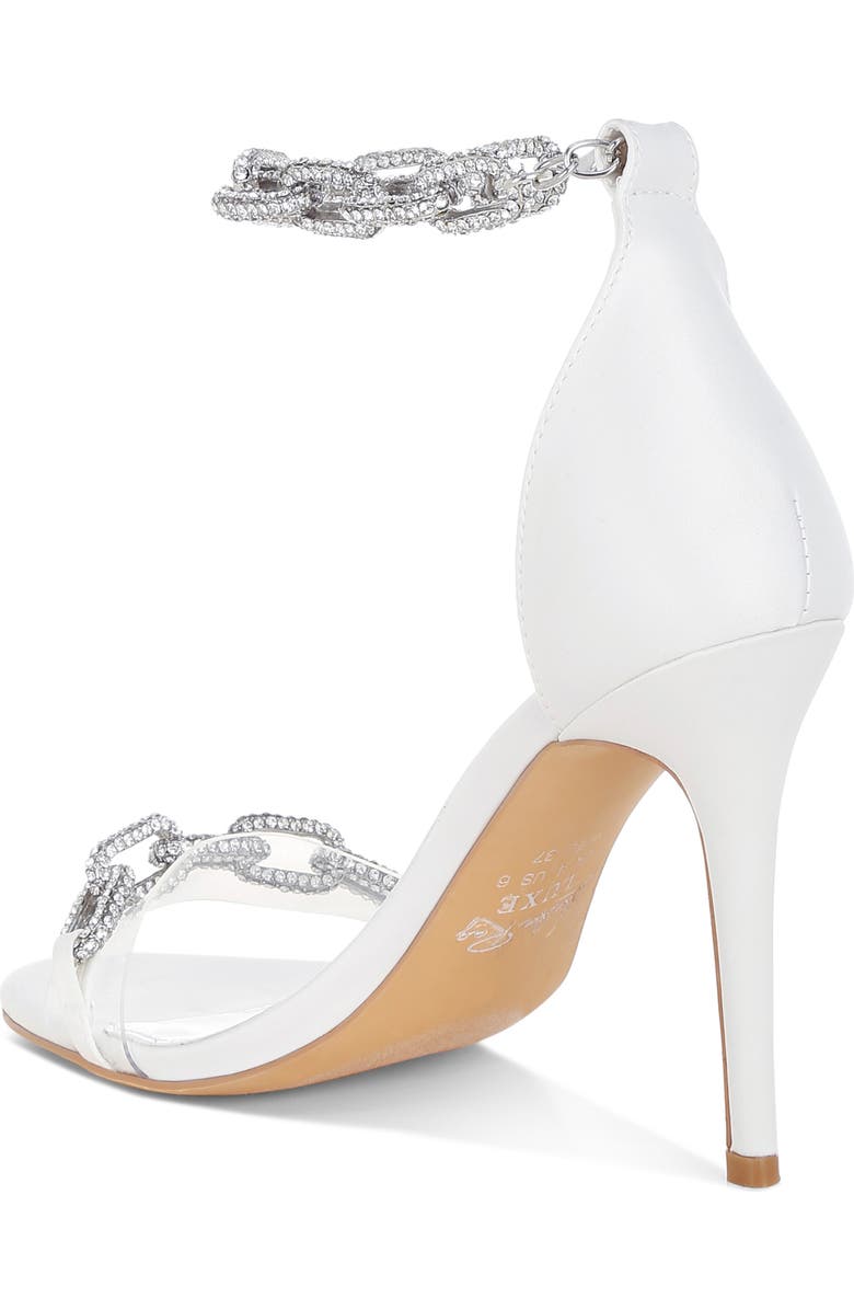 LONDON RAG Rabenda Rhinestone Stiletto Sandal, Alternate, color, White