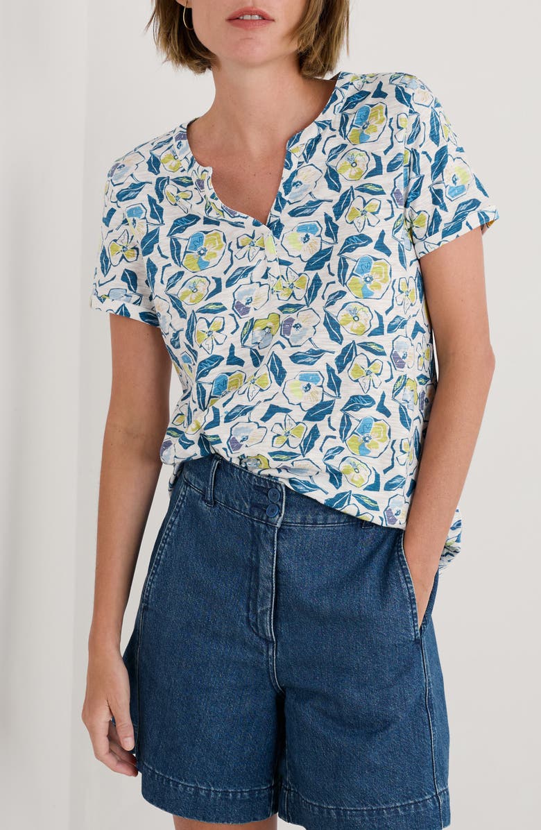 Seasalt Cornwall Waterflow Short Sleeve Organic Cotton Shirt, Main, color, 