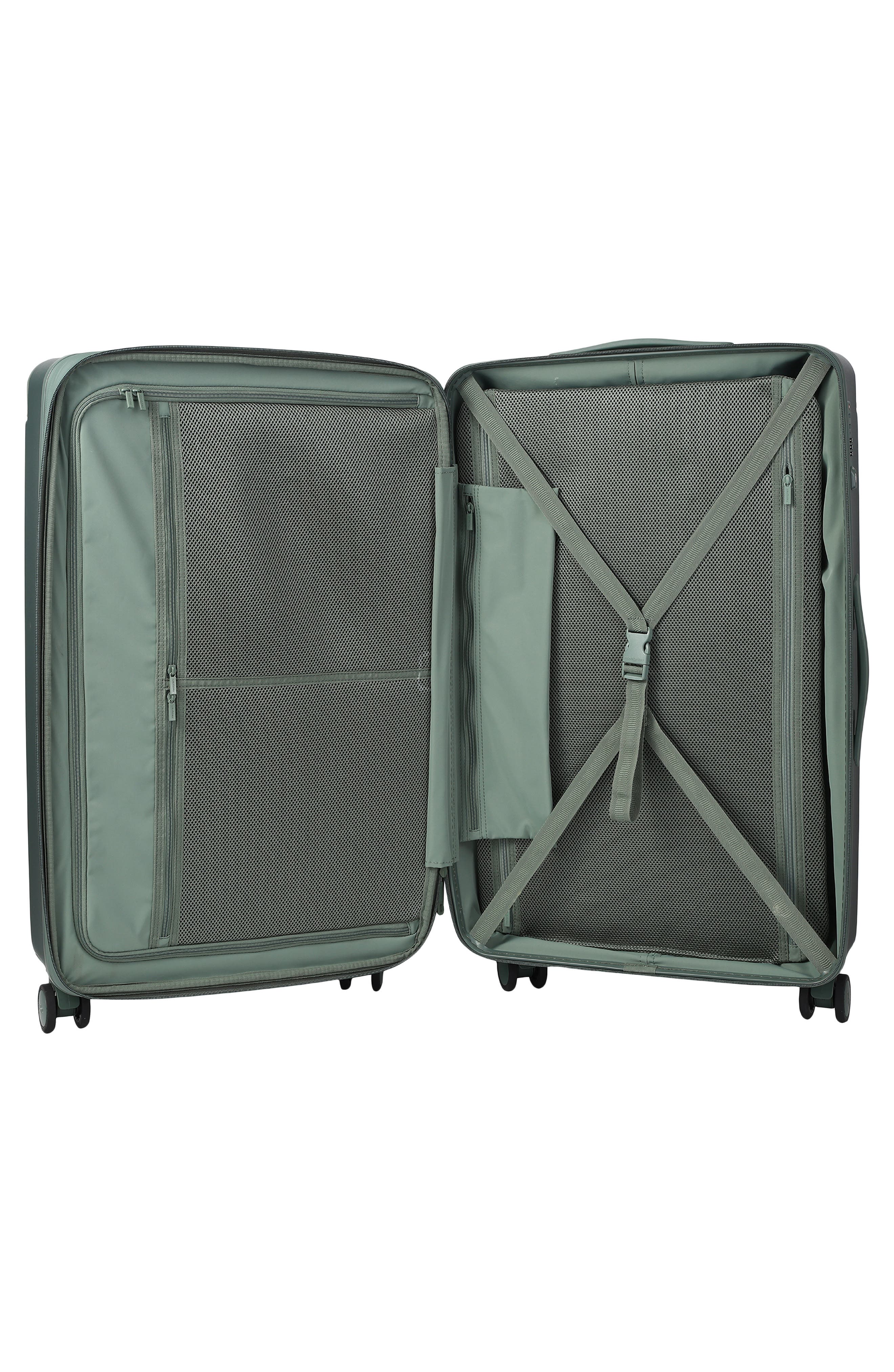 Hedgren Nostos Matte Large Spinner Suitcase, Alternate, color, Pine