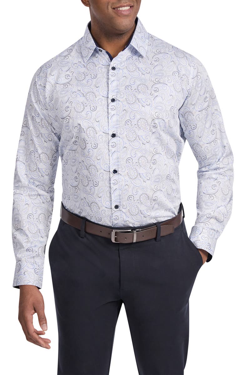 Johnny Bigg Regular Fit Louis Paisley Cotton Button-Up Shirt, Main, color,