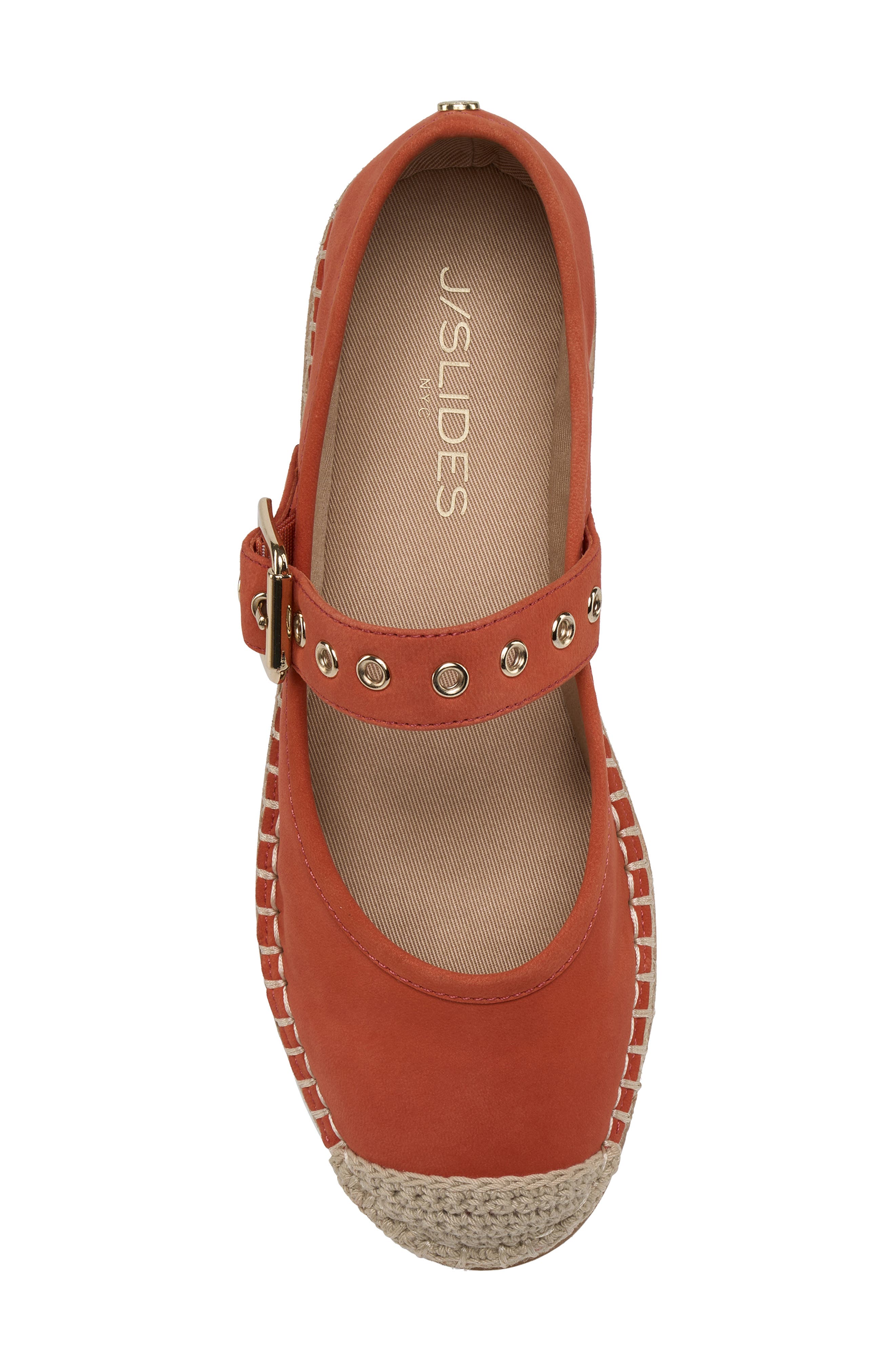 JSlides Beatrice May Jane Espadrille Flat, Alternate, color, Orange
