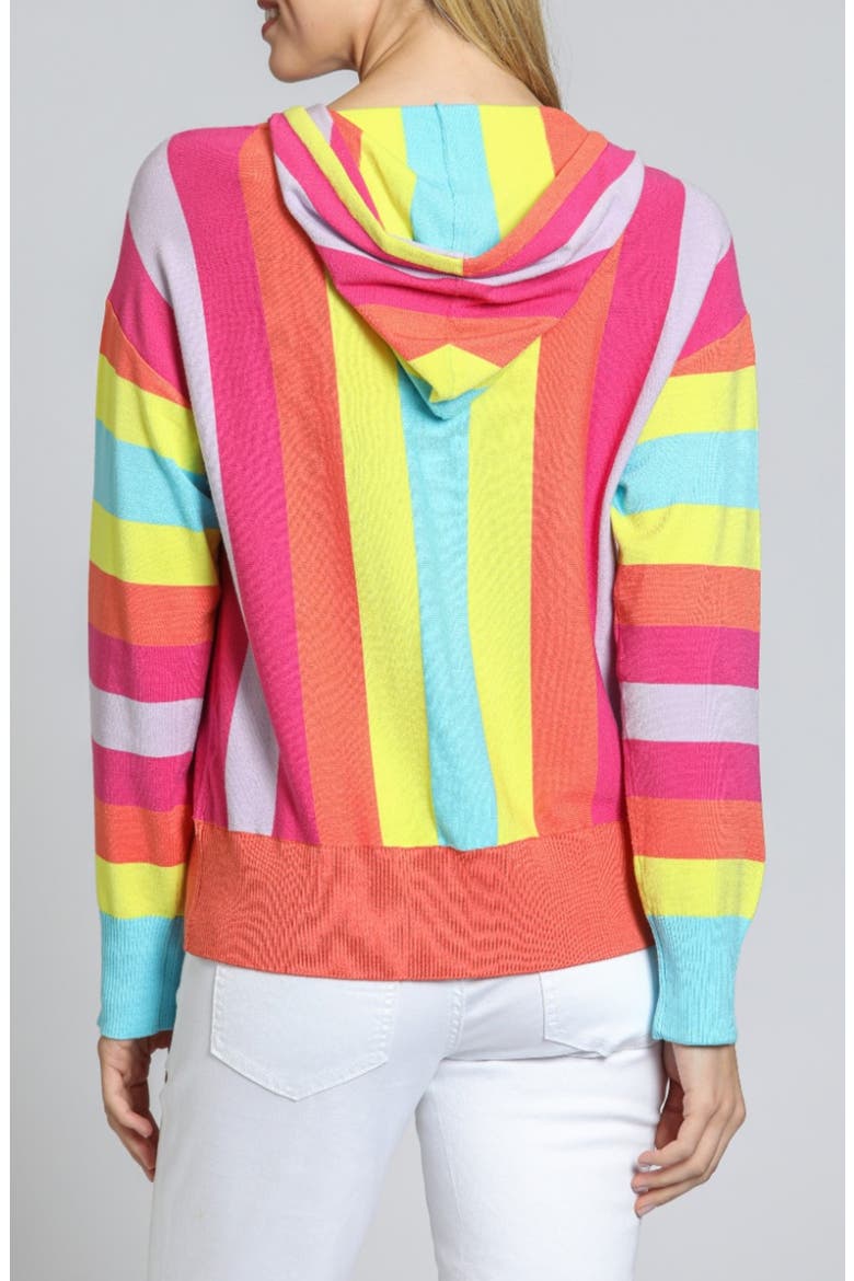 Stripe Hoodie, Alternate, color, ORANGE/ YELLOW MULTI