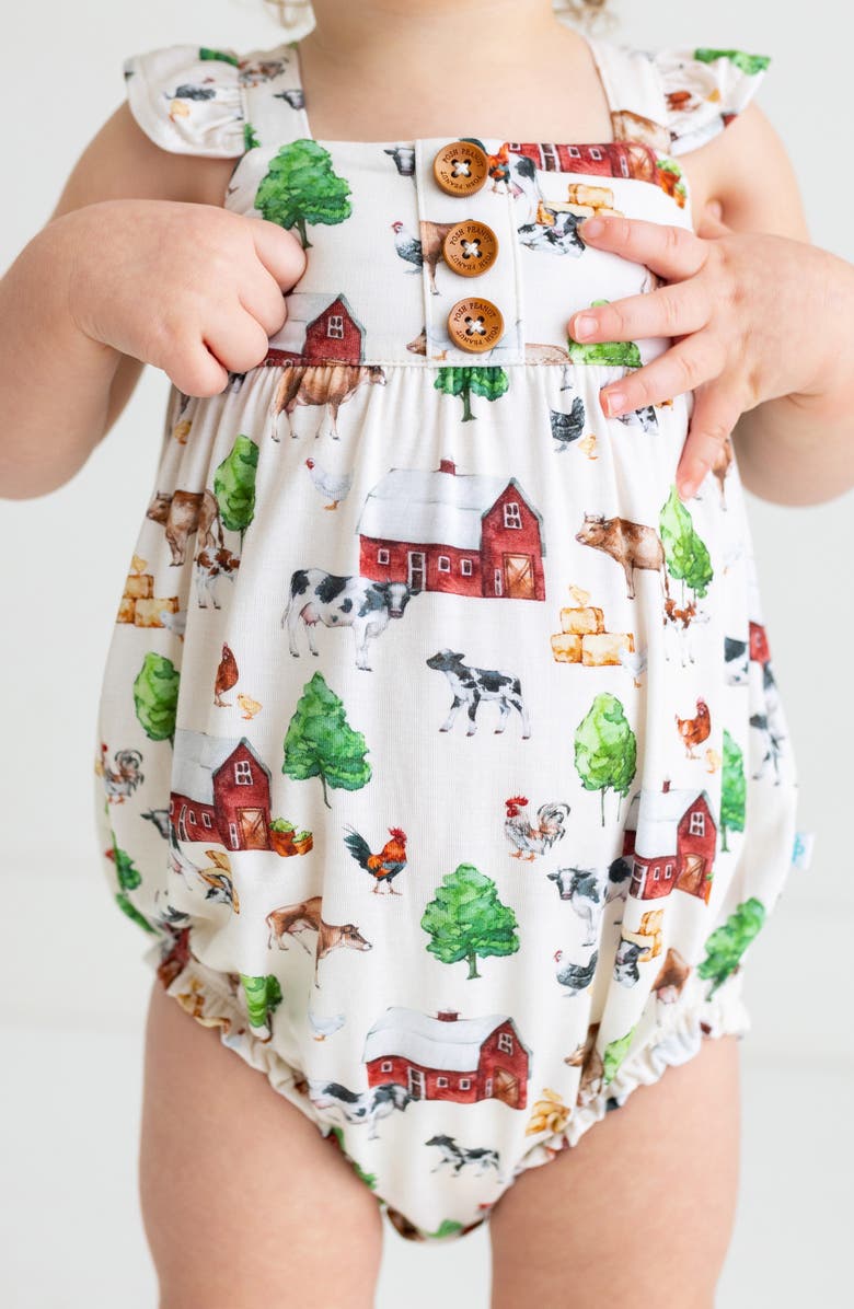 Posh Peanut Kids' Nashville Ruffle Bubble Romper, Alternate, color, 