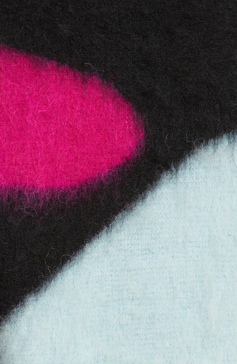 Diane von Furstenberg Intarsia Sweater, Alternate, color, Duck Egg Multi