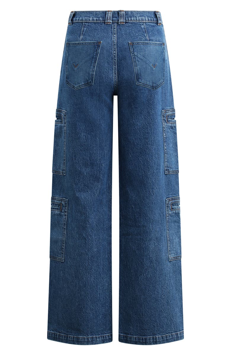 Hudson Jeans High Waist Wide Leg Cargo Jeans, Alternate, color, 