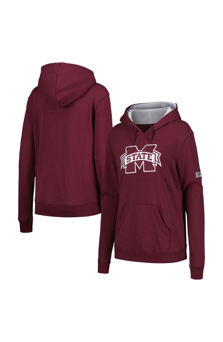 STADIUM ATHLETIC Women's Stadium Athletic Maroon Mississippi State Bulldogs Big Logo Pullover Hoodie, Main, color, Maroon