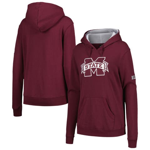 Women's Stadium Athletic Maroon Mississippi State Bulldogs Big Logo Pullover Hoodie