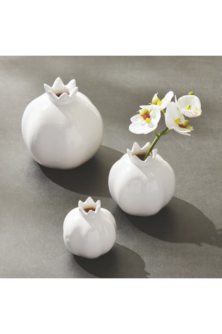 Pomona Bud Vases Set of 3, Alternate, color, White