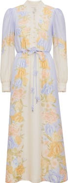 Ever New Courtney Placed Floral Long Sleeve Dress
