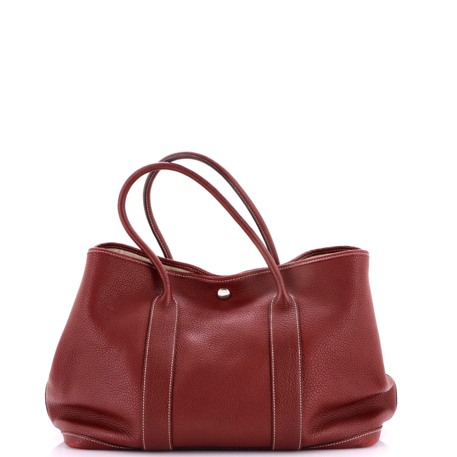 Pre-Owned Hermes Garden Party Tote Leather 36, Alternate, color, Rouge H
