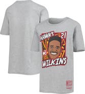 Mitchell & Ness Youth Mitchell & Ness Dominique Wilkins Heathered Gray Atlanta Hawks Hardwood Classics King of the Court Player T-Shirt