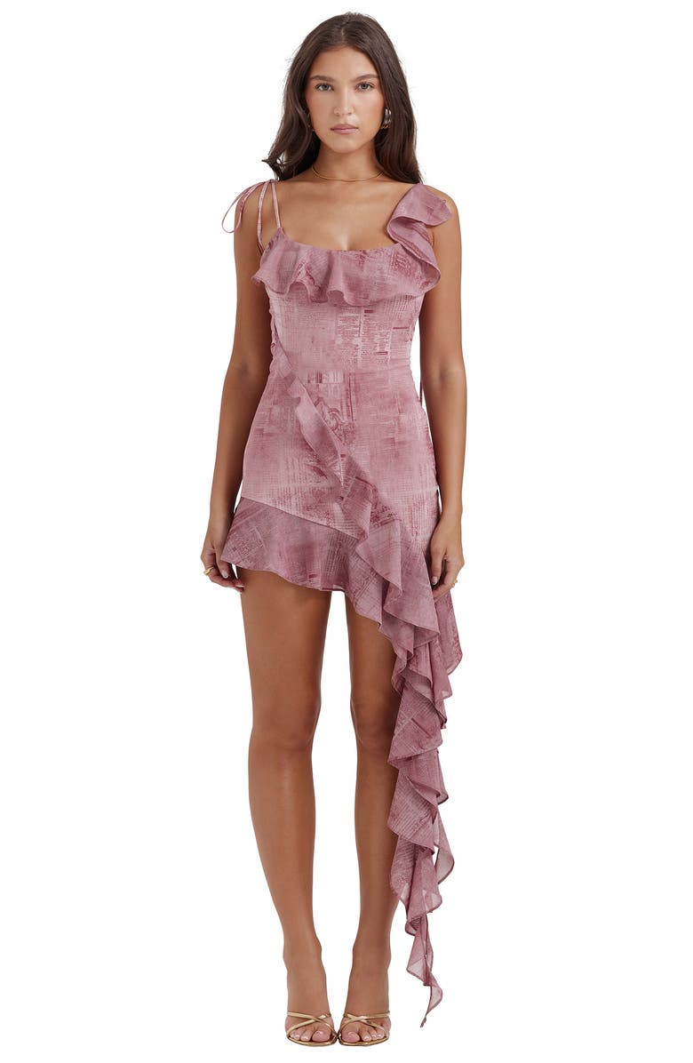 HOUSE OF CB Lyrah Ruffle Tie Strap Minidress, Alternate, color, 