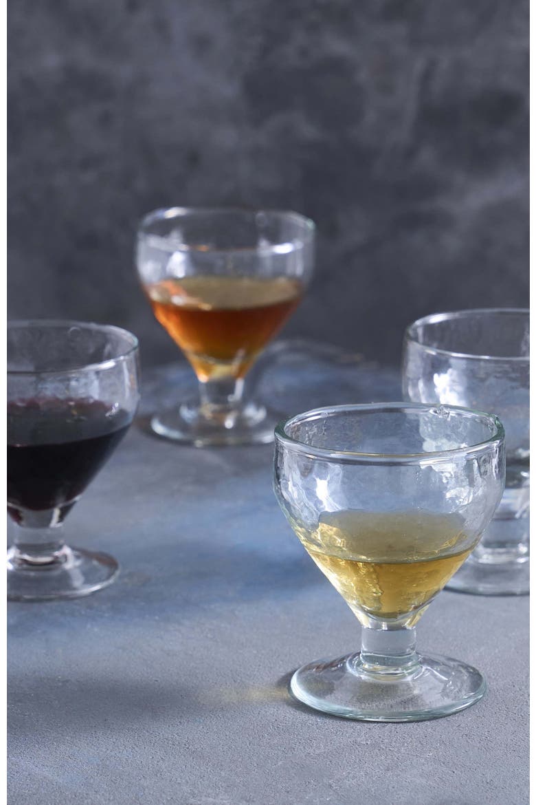 Pebbled Footed Glasses - Set of 4, Alternate, color, Clear