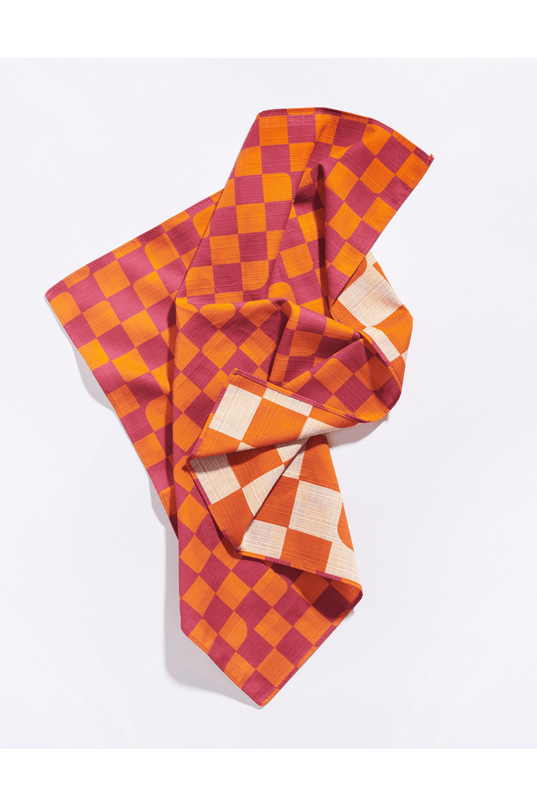 Checker Dinner Napkins - High Season Set of 4, Alternate, color, SUNRISE