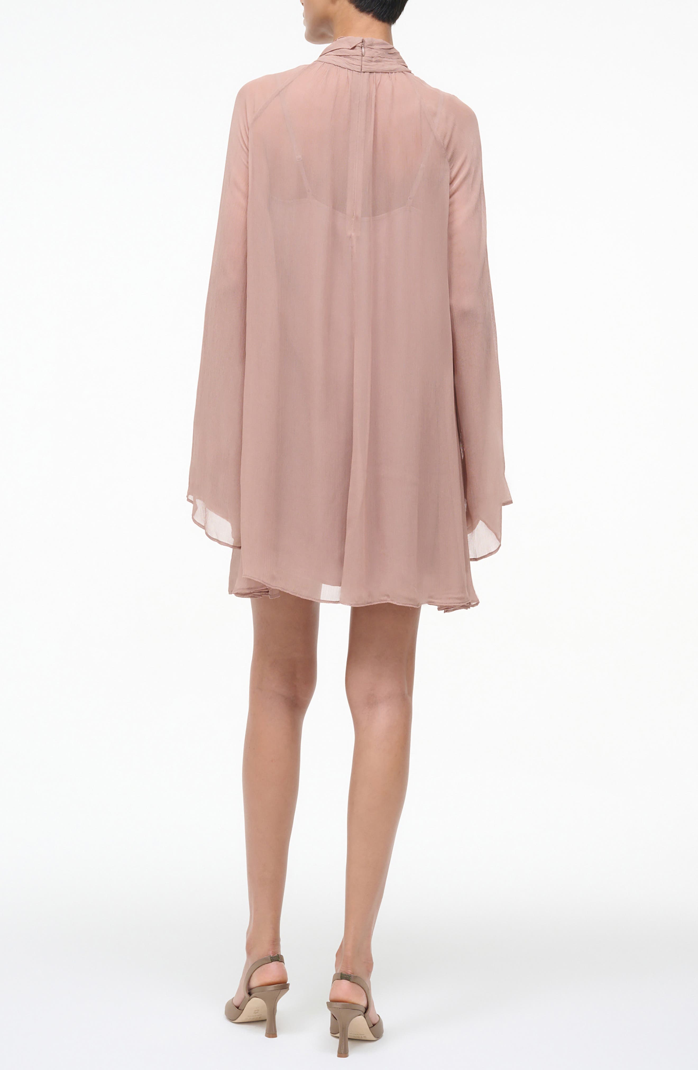 staud esther chiffon dress Staud Esther Mini Dress Syrah