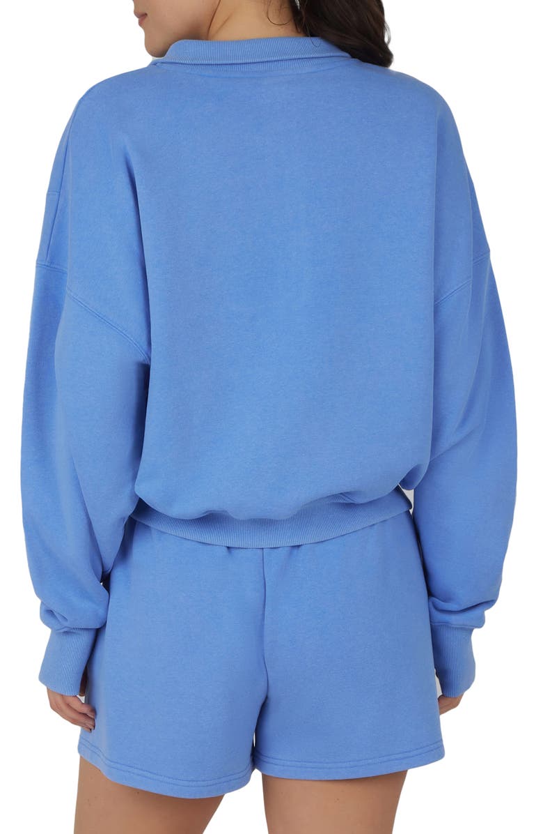 YOGALICIOUS Cozy Retreat Quarter Zip Fleece Pullover & Shorts 2-Piece Set, Alternate, color,