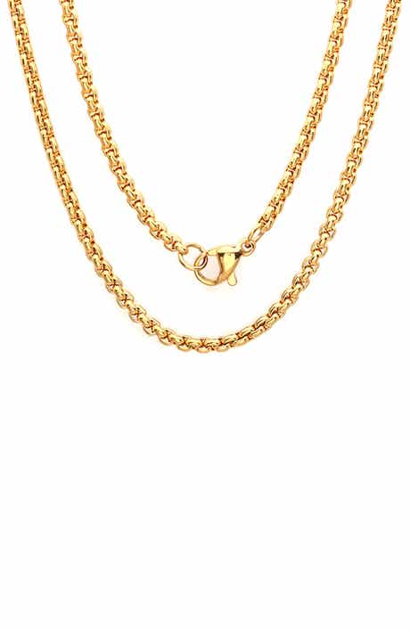 Men's Plated Box Chain Necklace