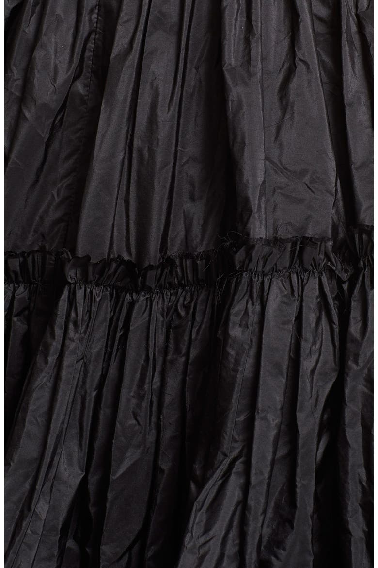 Alexander McQueen Velvet & Taffeta Cocktail Dress, Alternate, color, BLACK