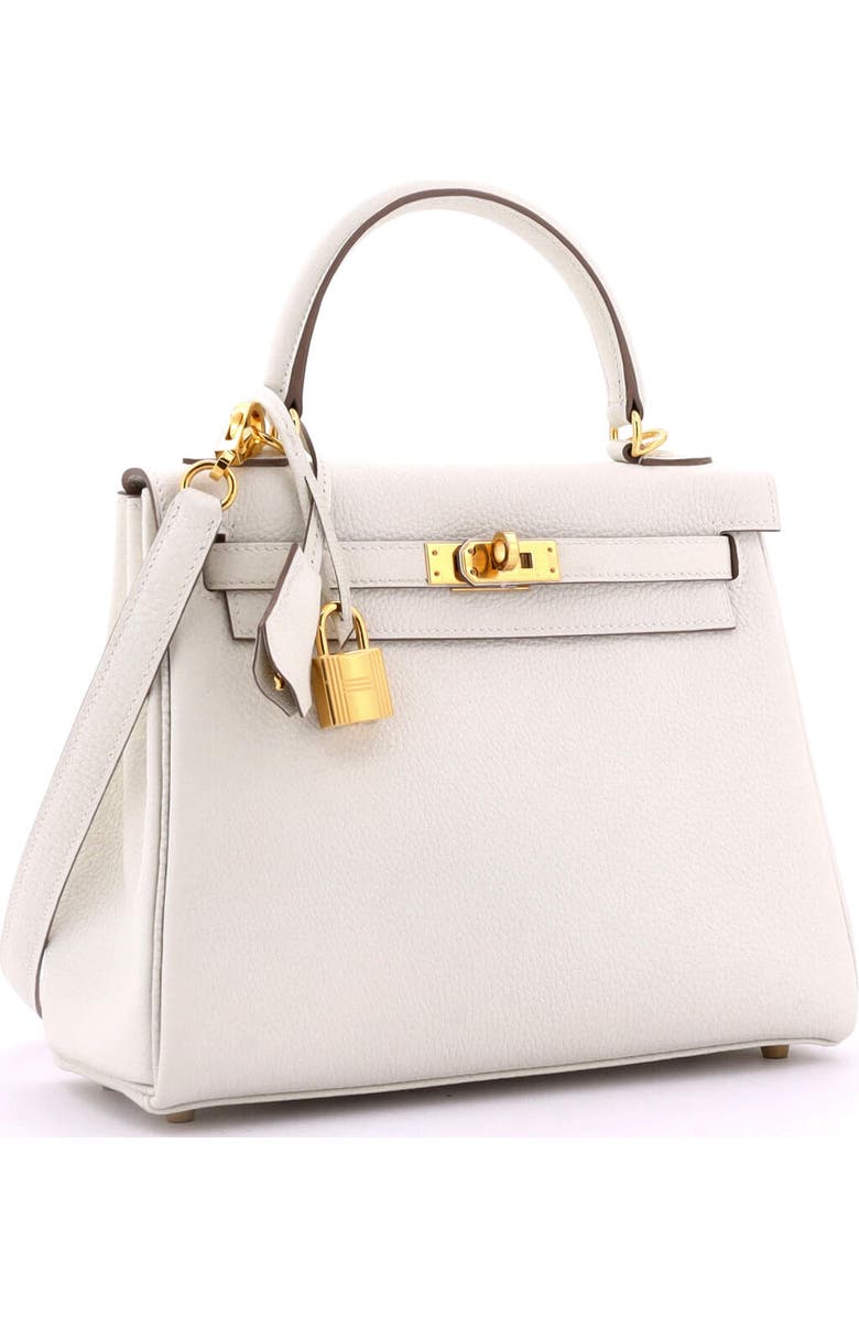 Pre-Owned Hermes Kelly Handbag Light Togo with Gold Hardware 25, Alternate, color, Beton