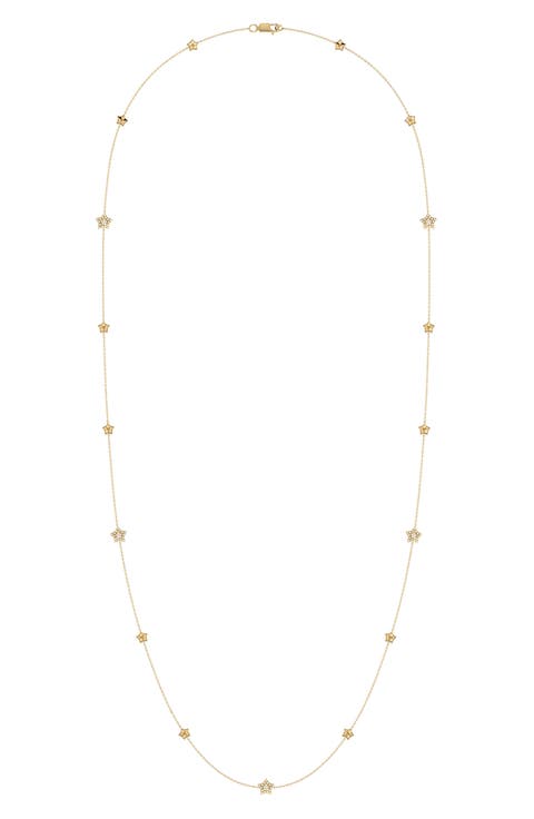Dreamer Lucky Star Diamond Station Necklace - 0.27ct.