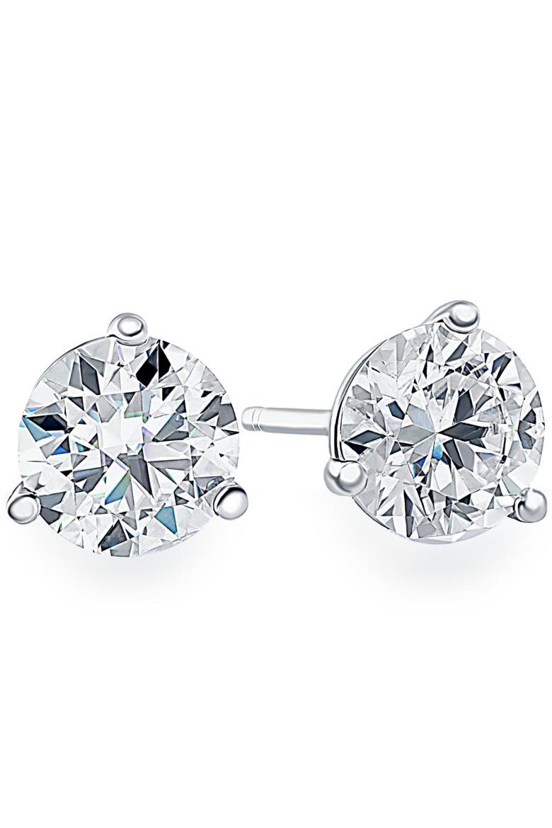 1/2ct Martini Lab Grown Diamond Studs 14K Gold, Alternate, color, 14k White Gold