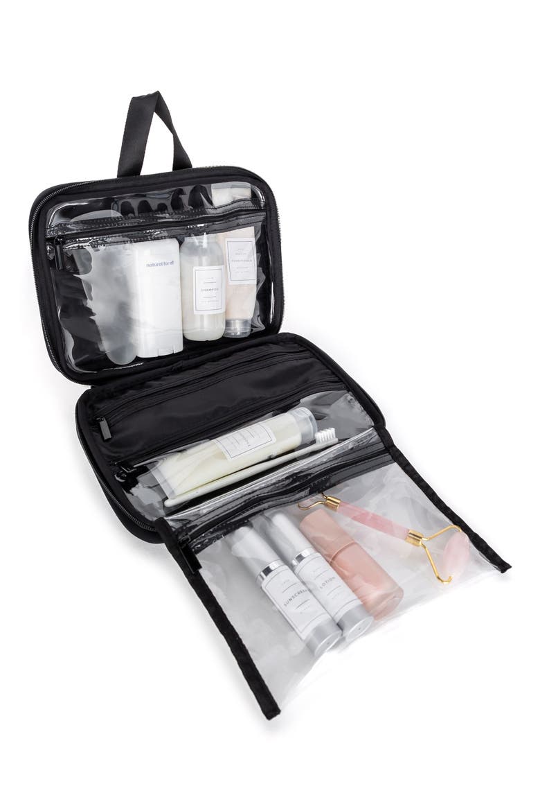 Everleigh Hanging Toiletry Bag, Alternate, color, BLACK