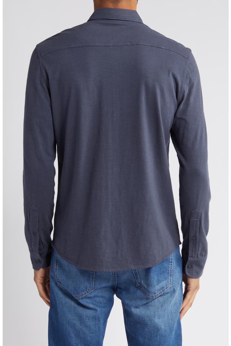 Knit Seasons Organic Cotton Button-Up Shirt, Alternate, color, DUNE NAVY