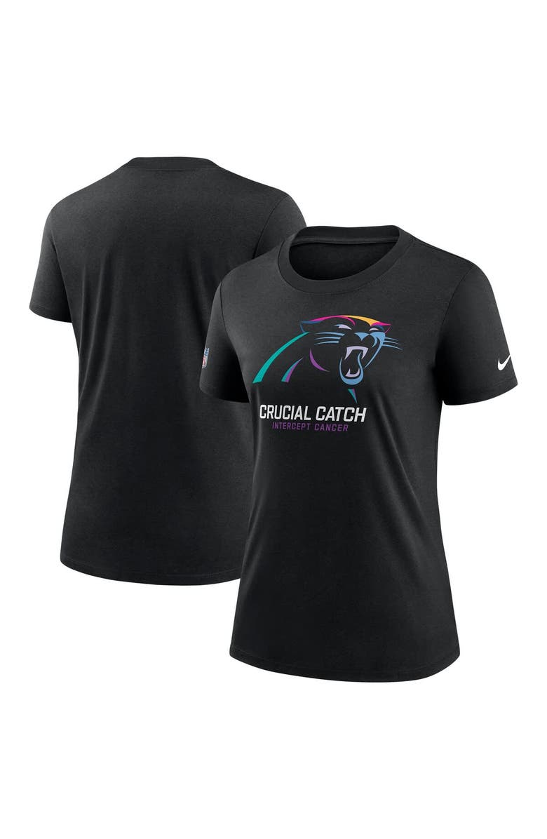 Nike Women's Nike  Black Carolina Panthers 2024 NFL Crucial Catch Tri-Blend T-Shirt, Main, color, 