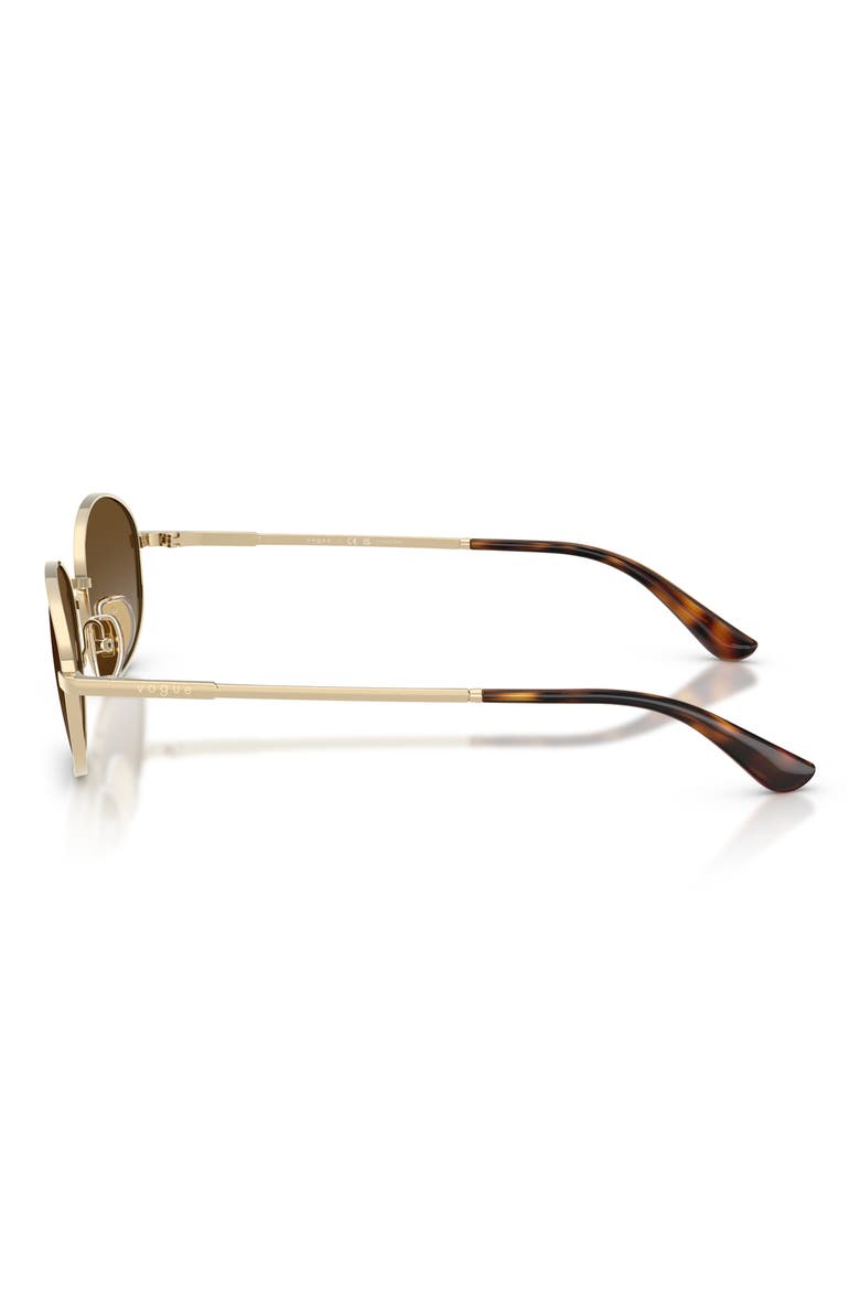 VO4323S 56mm Polarized Oval Sunglasses, Alternate, color, PALE GOLD / GREY BROWN