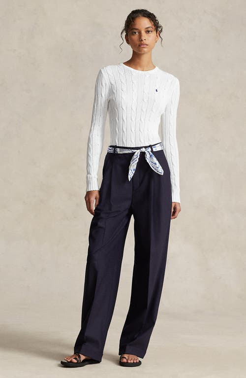 Polo Ralph Lauren Julianna Cotton Cable Sweater In White