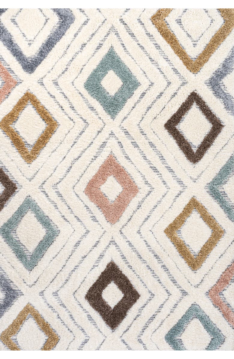 JONATHAN Y Amira Diamond High-Low Area Rug, Main, color, Multi/Cream