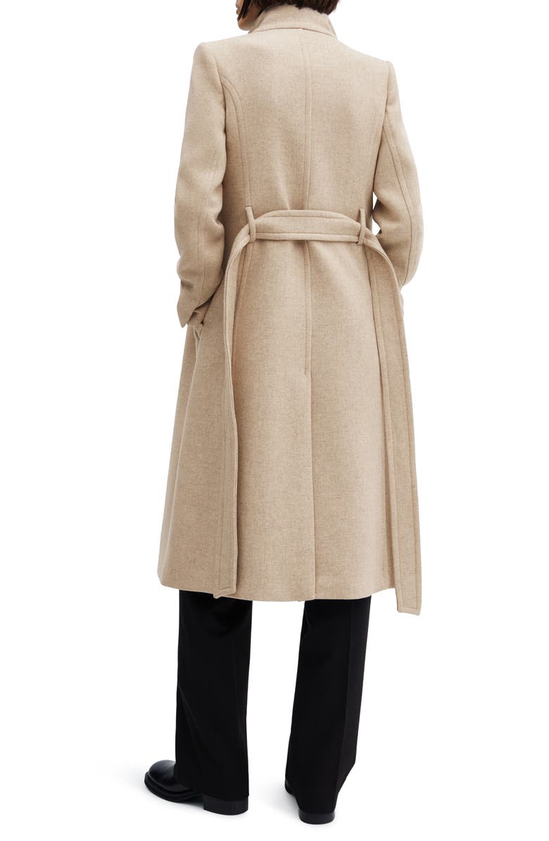MANGO Belted Wool Blend Coat, Alternate, color, 