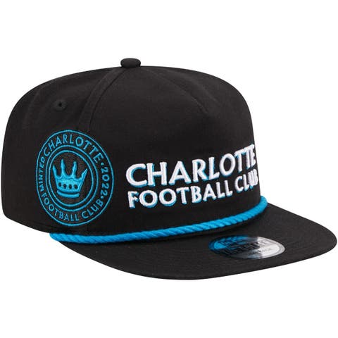 Men's New Era  Black Charlotte FC Heritage The Golfer Snapback Hat