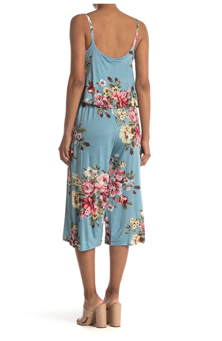 PAPILLON Floral Popover Sleeveless Crop Jumpsuit, Alternate, color,