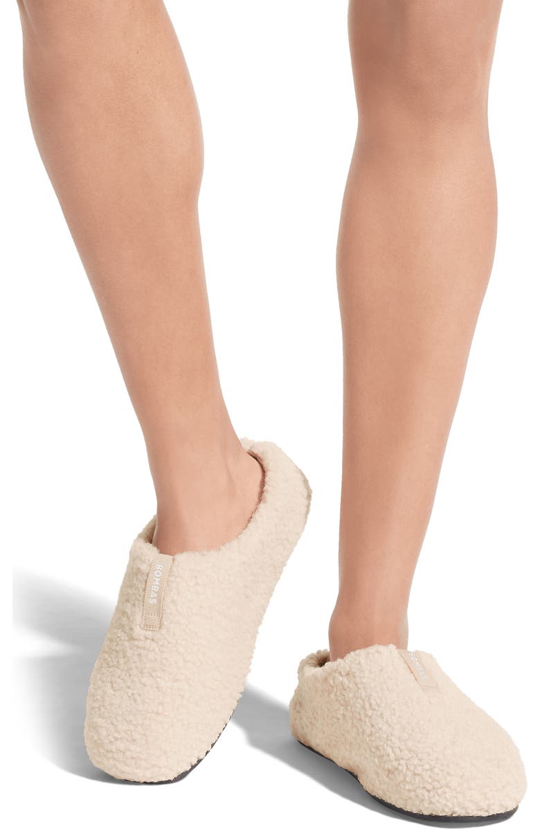 Bombas Sunday Faux Fur Slippers, Main, color, Soft White