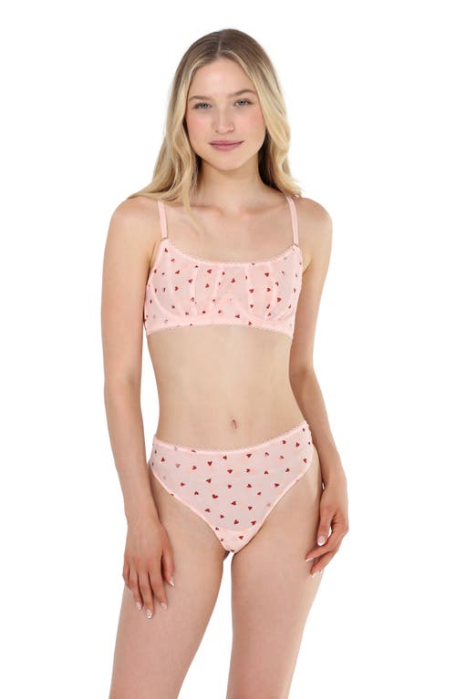 Honeydew Serina Flock Embroidered Mesh Underwire Bra