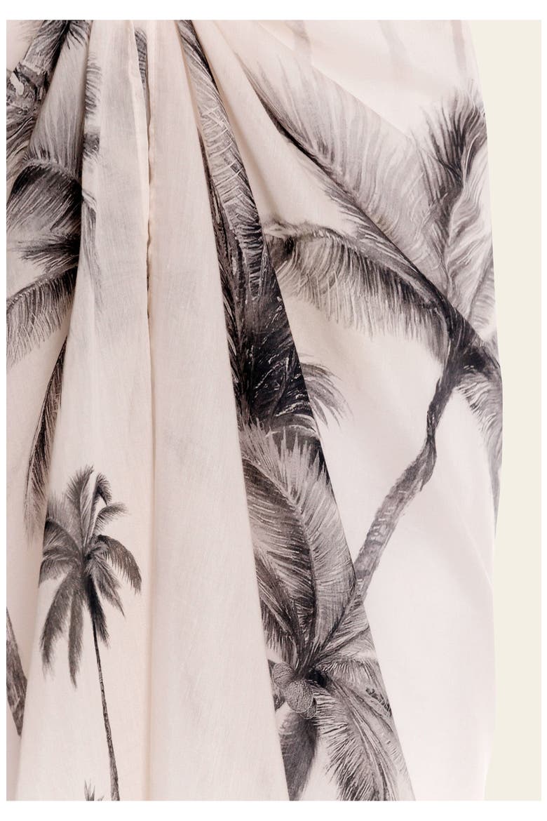 Lavanda Arena  Pareo Midi, Alternate, color, Black and White Print