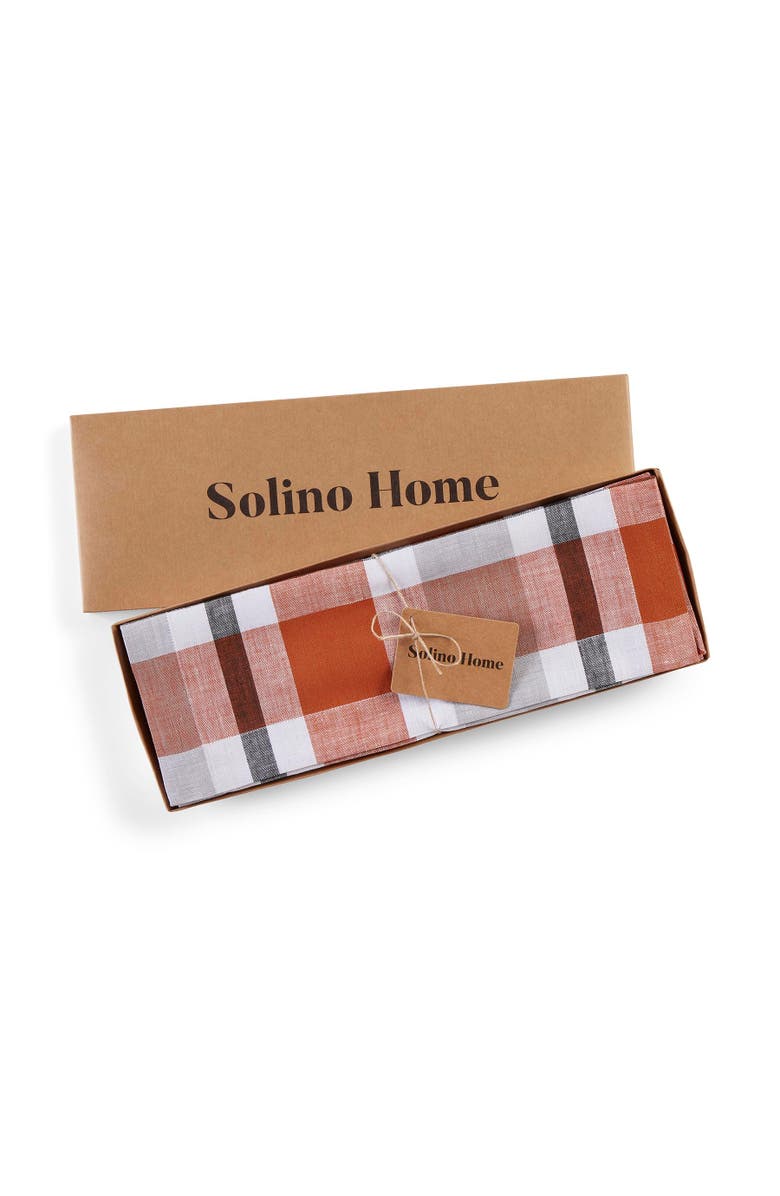 Solino Home Linen Placemats - Fall Buffalo Check, 14" x 19" Inch, Alternate, color, Cinnamon