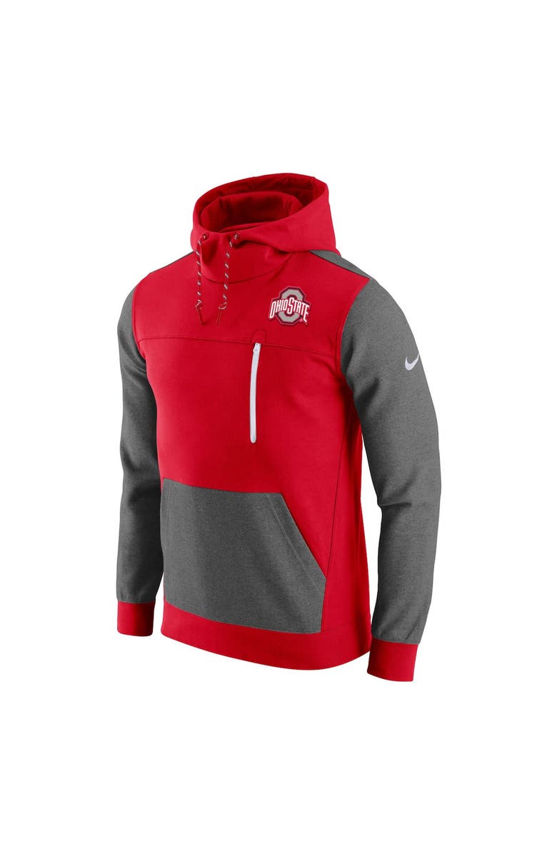 Nike Men's Nike Scarlet Ohio State Buckeyes AV-15 2.0 Slim Fit Pullover Hoodie, Alternate, color, Scarlet