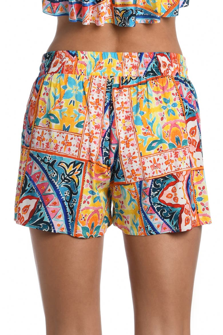 Soleil Beach Cover-Up Shorts, Alternate, color, MULTI