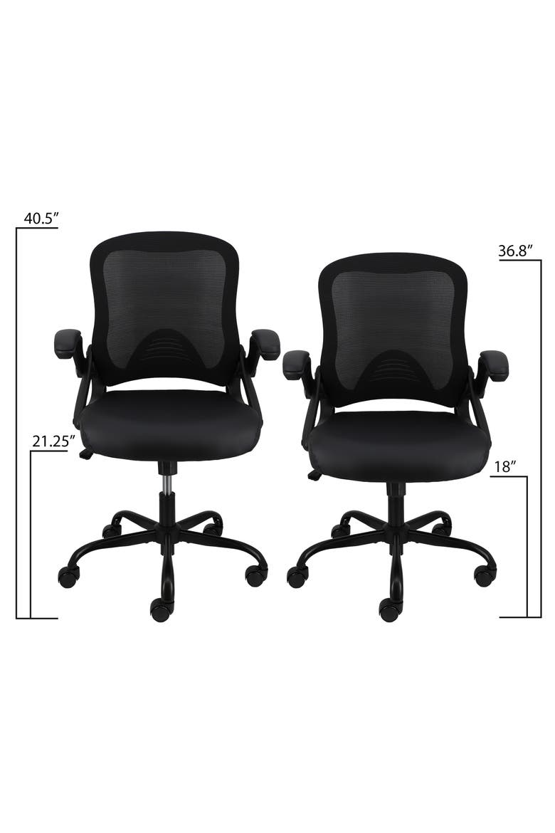 Mid Back Adjustable Office Chair, Alternate, color, Black