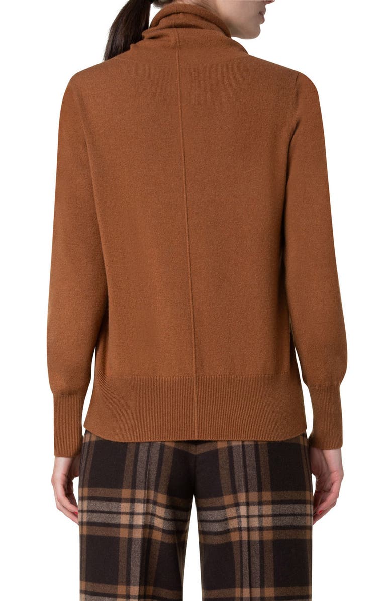 Akris Cowl Turtleneck Cashmere Sweater, Alternate, color,