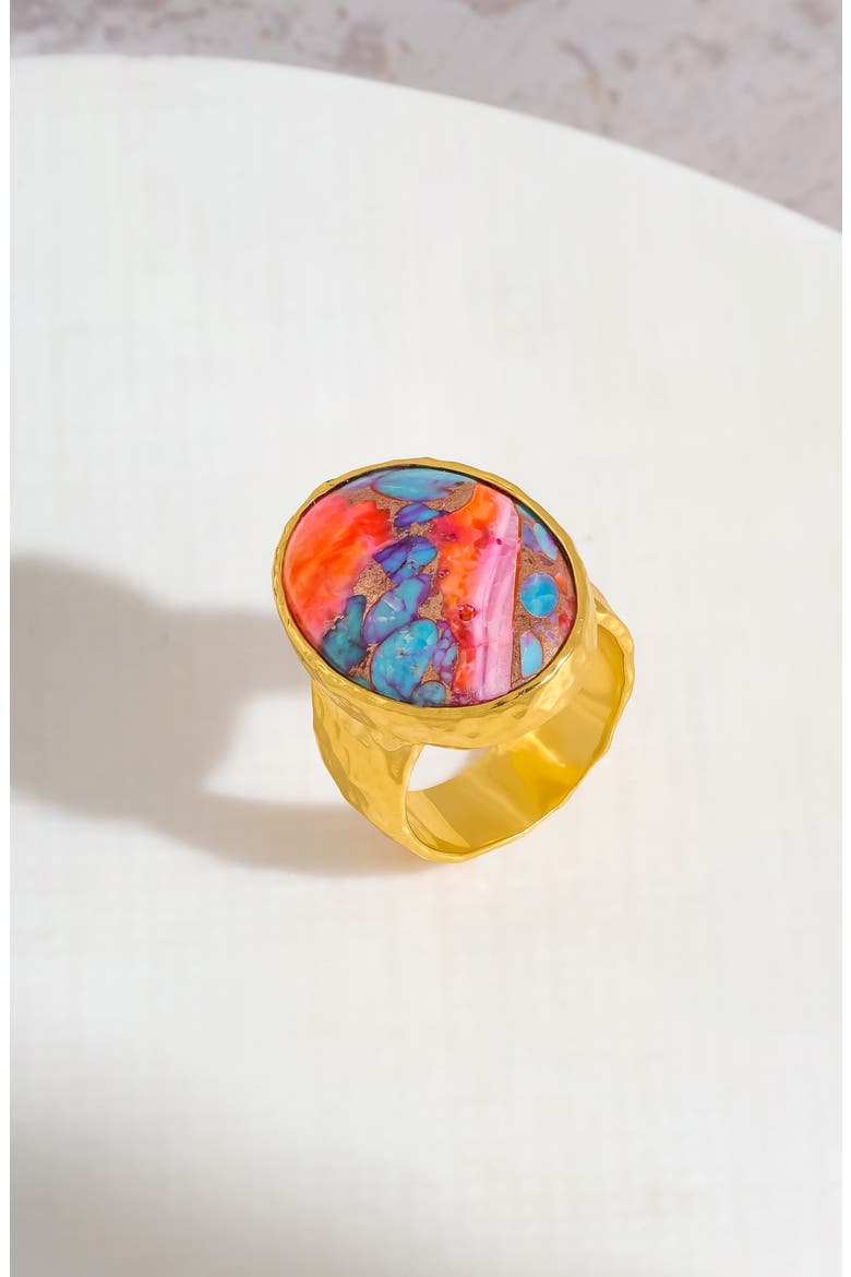 Turquoise Ring, Alternate, color, PINK