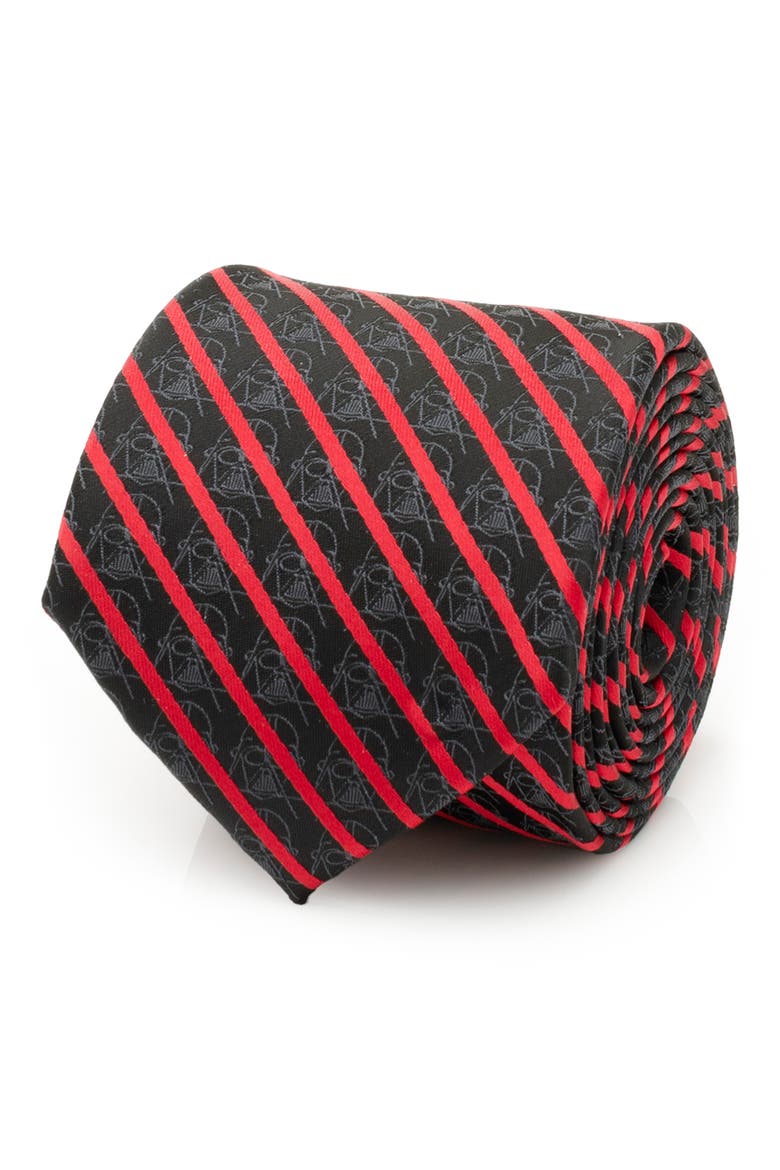 x Star Wars™ Vader Stripe Silk Blend Tie, Alternate, color, BLACK