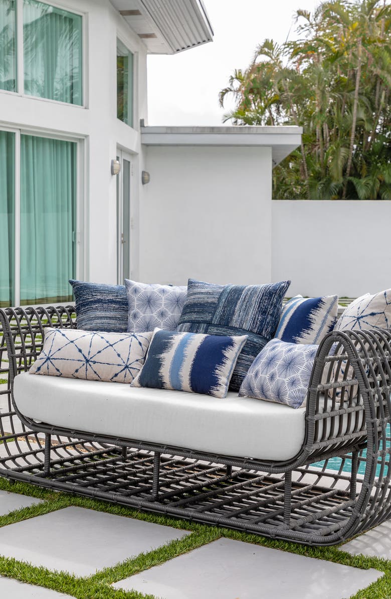 Elaine Smith Trilogy Indigo Indoor/Outdoor Lumbar Accent Pillow, Alternate, color,